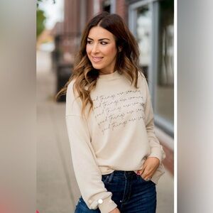 ‘Good things are Coming’ Oversized Graphic Print Sweatshirt